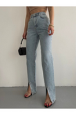 TREND ÖZEL TASARIM BOL PAÇA RAHAT KALIP DENİM JEAN PALAZO BAGGY PANTOLON 30