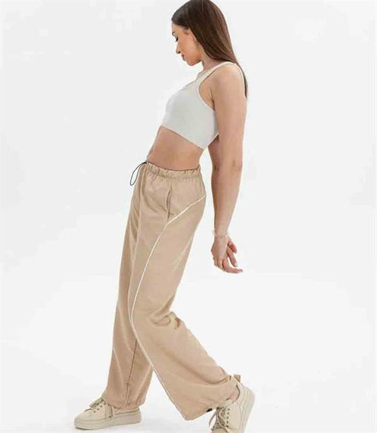 Paraşüt Kumaş Unisex Eşofman Altı Kahverengi