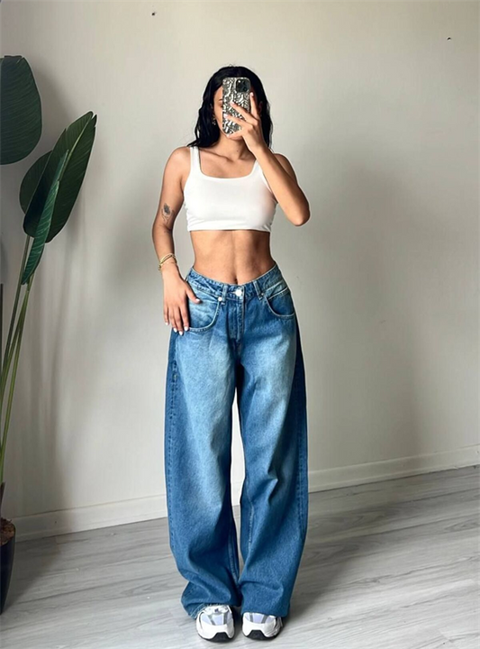 Tasarım Baggy Deni̇m Jean Pantolon