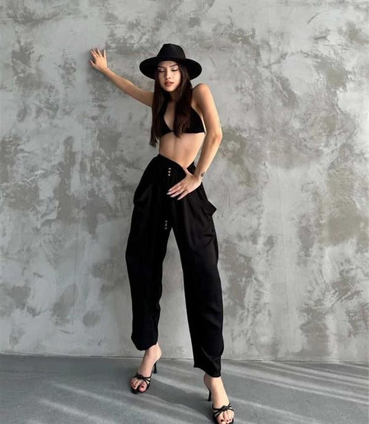Belmando Şalvar Pantalon Siyah