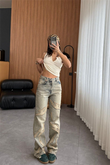 Trend İkoni̇k Tasarim Baggy Jean Deni̇m Pantolon