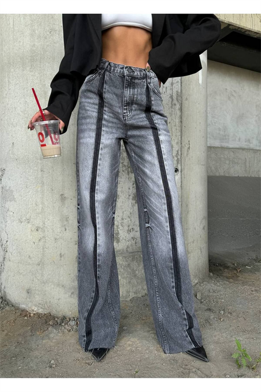 Trend İkoni̇k Tasarim Baggy Jean Deni̇m Pantolon