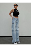 Trend Özel Tasari̇m High Rise Detai̇led Wi̇de Leg Jean Palazzo Pantolon