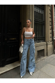 Trend Özel Tasarım Bol Paça Rahat Kalip Palazzo Pantolon