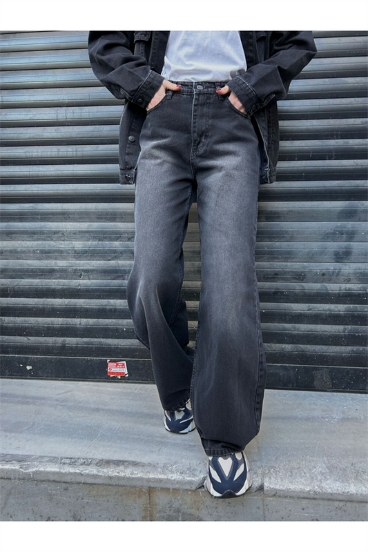 Trend Unısex Baggy Bol Kesim Jean Palazzo Pantolon