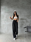 Trend Unisex Loose Fit Kar Yikama Baggy Jean Pantolon