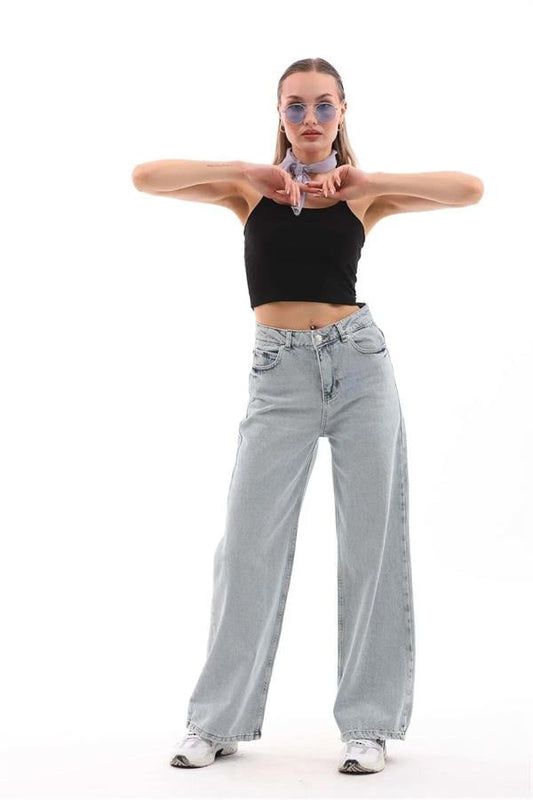 Baggy Jean Pantalon Gri