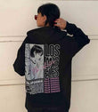 Unısex Baskılı Siyah Sweatshirt
