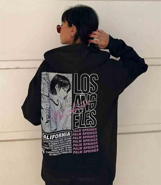 Unısex Baskılı Siyah Sweatshirt
