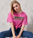 Unısex Yıkamalı Oversize Tshırt Pembe